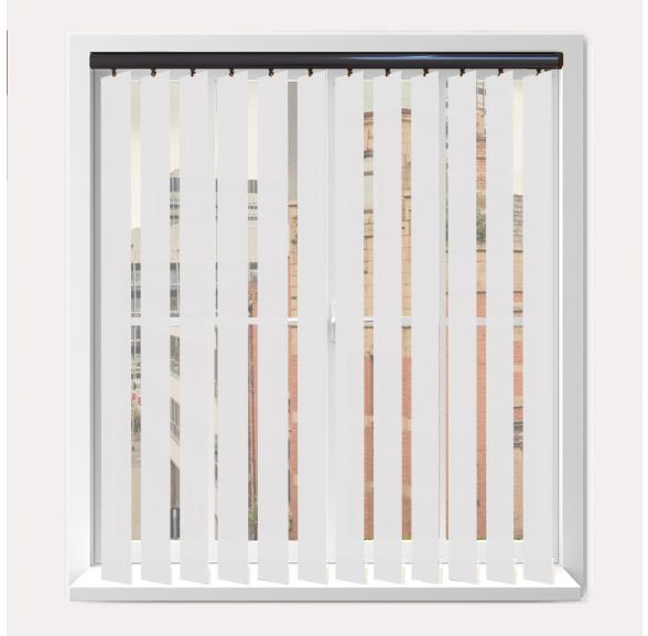 Vogue Splash Frost Vogue Vertical Blind With Espresso Headrail