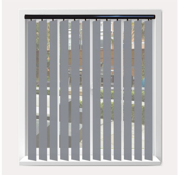 Vogue Splash Gable Vogue Vertical Blind With Piano Black Headrail