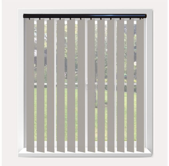 Vogue Splash Maylar Vogue Vertical Blind With Piano Black Headrail