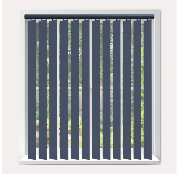Vogue Splash Midnight Vogue Vertical Blind With Anthracite Headrail