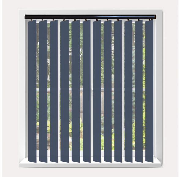 Vogue Splash Midnight Vogue Vertical Blind With Piano Black Headrail