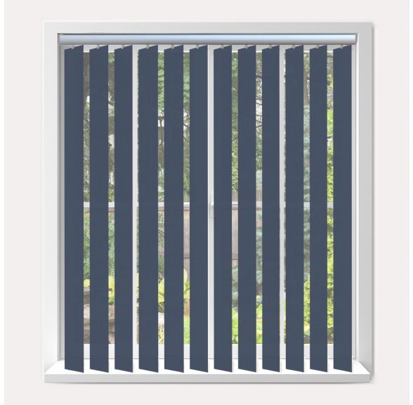 Vogue Splash Midnight Vogue Vertical Blind With Silver Headrail Vogue Splash Midnight Vogue Vertical Blind With Silver Headrail