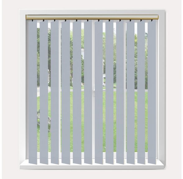 Vogue Splash Mineral Vogue Vertical Blind With Champagne Gold Headrail