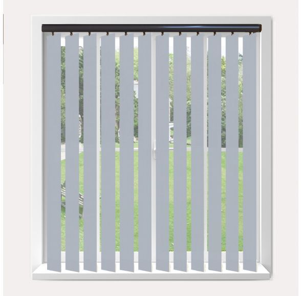 Vogue Splash Mineral Vogue Vertical Blind With Espresso Headrail