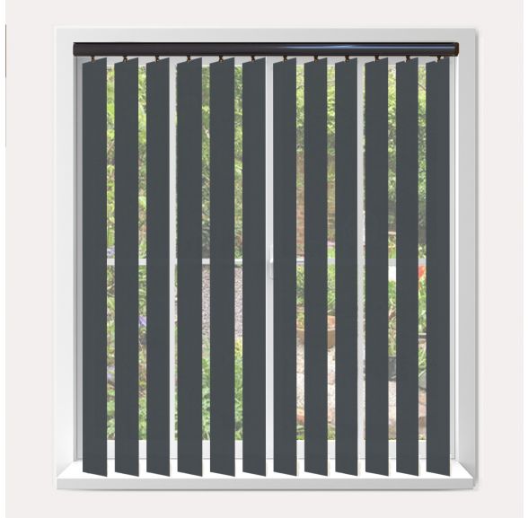 Vogue Splash Mono Vogue Vertical Blind With Espresso Headrail Vogue Splash Mono Vogue Vertical Blind With Espresso Headrail
