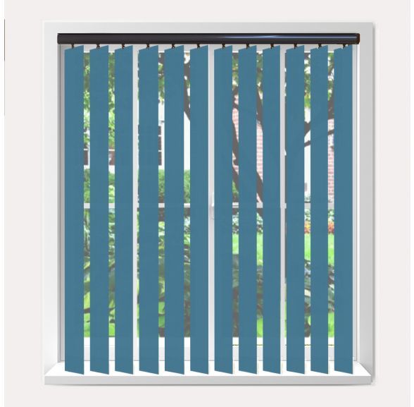 Vogue Splash Nato Vogue Vertical Blind With Espresso Headrail