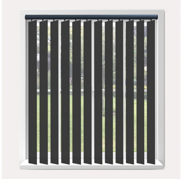 Vogue Splash Noir Vogue Vertical Blind With Anthracite Headrail