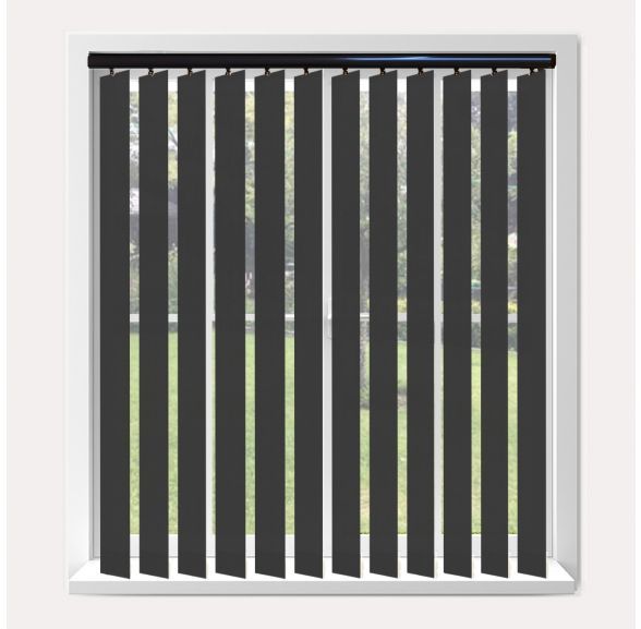Vogue Splash Noir Vogue Vertical Blind With Piano Black Headrail