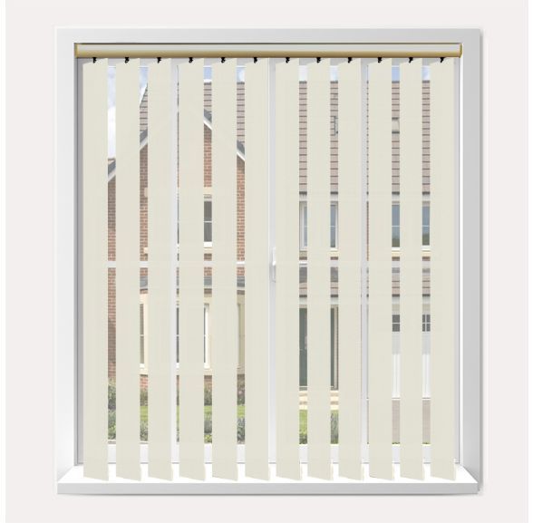 Vogue Splash Paper Vogue Vertical Blind With Champagne Gold Headrail