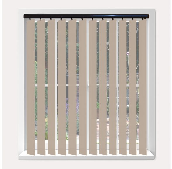 Vogue Splash Placid Vogue Vertical Blind With Piano Black Headrail