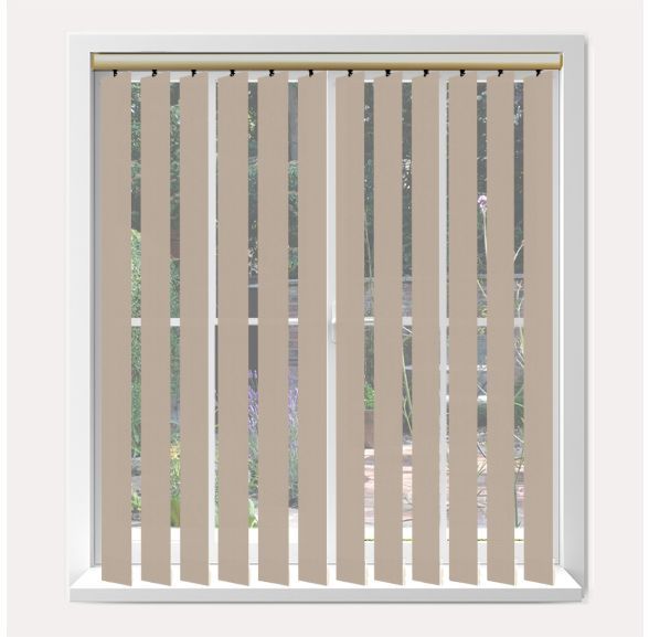Vogue Splash Placid Vogue Vertical Blind With Champagne Gold Headrail