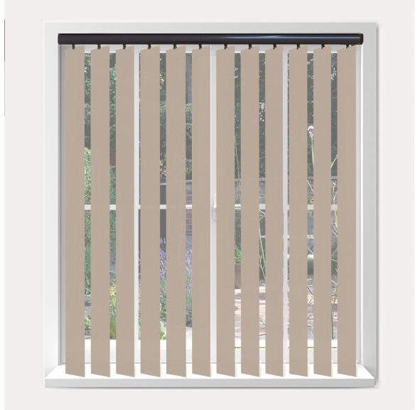 Vogue Splash Placid Vogue Vertical Blind With Espresso Headrail