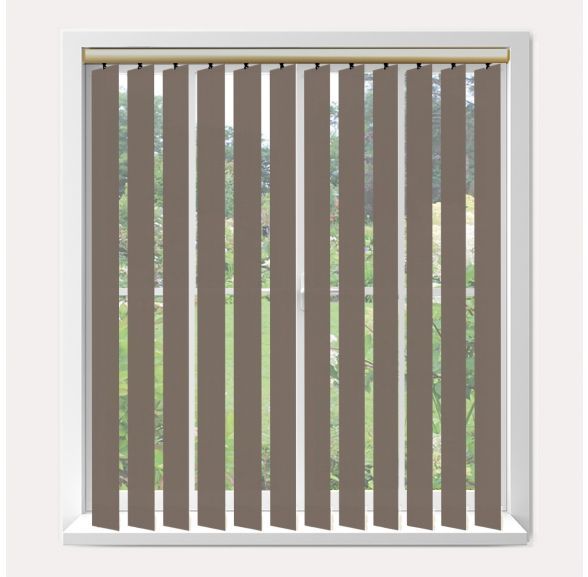 Vogue Splash Portobello Vogue Vertical Blind With Champagne Gold Headrail