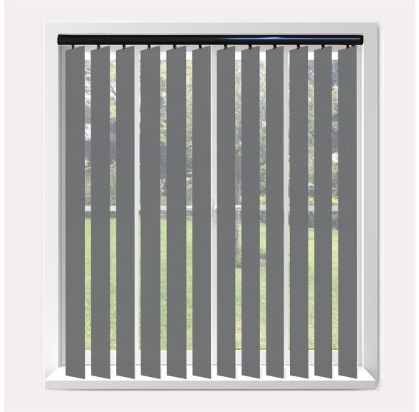 Vogue Splash Rock Vogue Vertical Blind With Piano Black Headrail