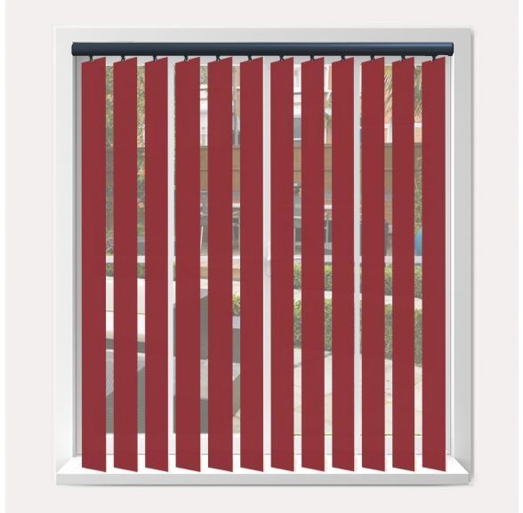 Vogue Splash Ruby Vogue Vertical Blind With Anthracite Headrail