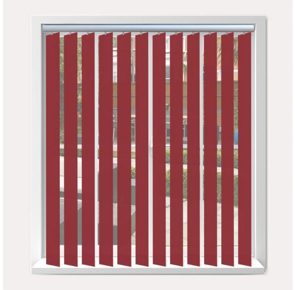 Vogue Splash Ruby Vogue Vertical Blind With Silver Headrail