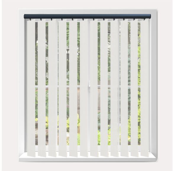 Vogue Splash Snow Vogue Vertical Blind With Anthracite Headrail