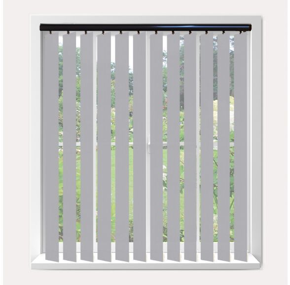 Vogue Splash Vellum Vogue Vertical Blind With Piano Black Headrail