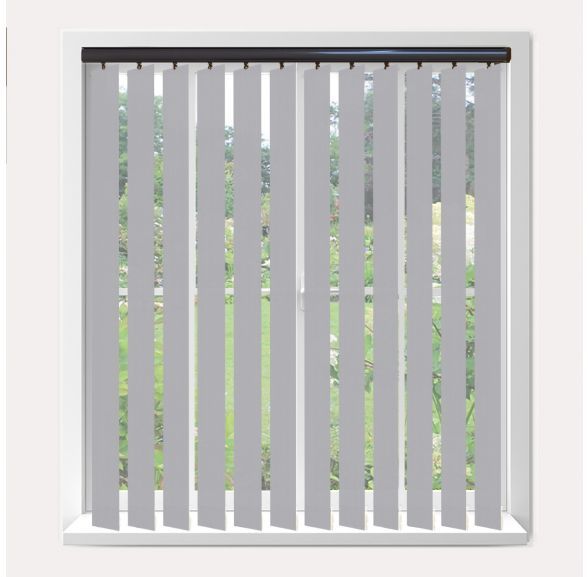 Vogue Splash Vellum Vogue Vertical Blind With Espresso Headrail