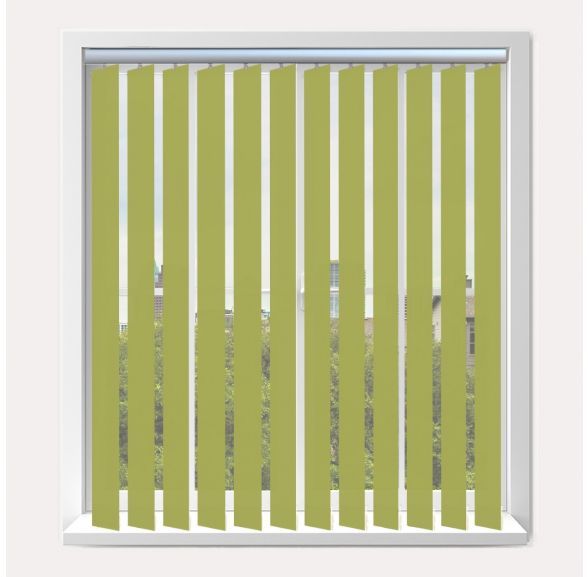 Vogue Splash Vine Vogue Vertical Blind With Silver Headrail