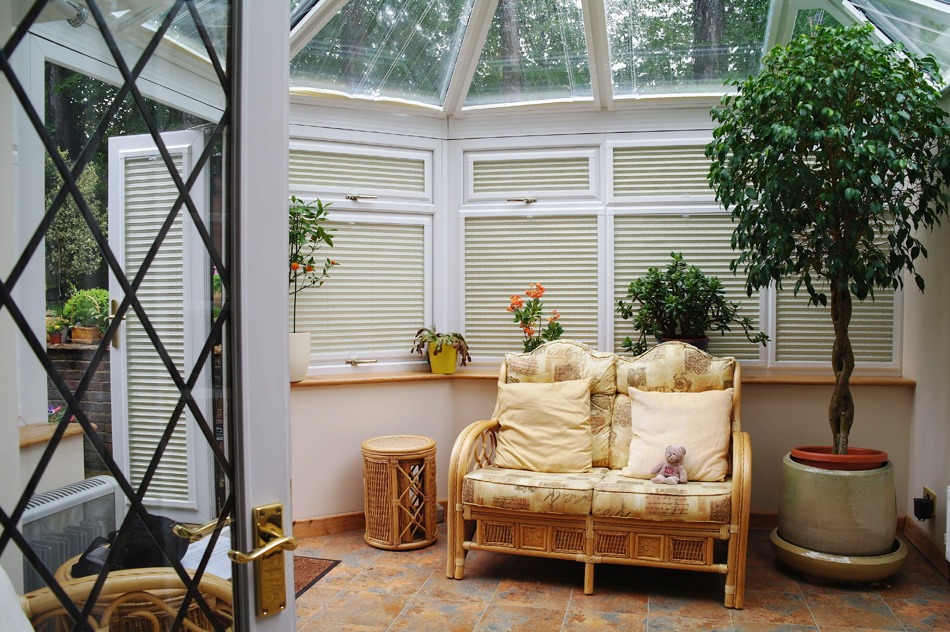 Perfect fit Conservatory Blinds fitted to a conservatory manufactured by Direct Order blinds