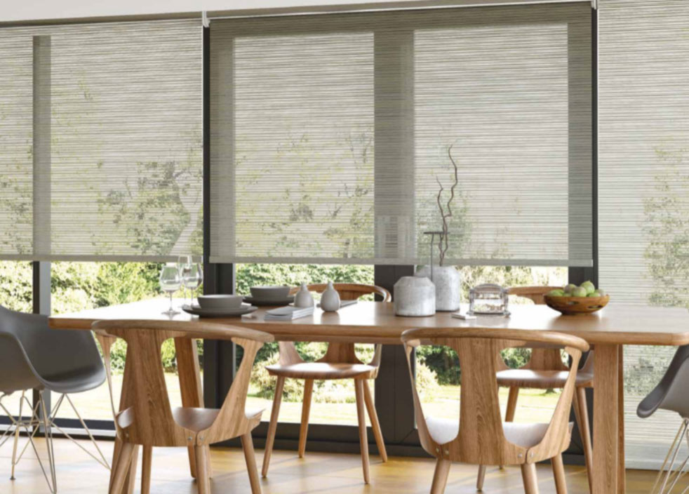 Sheer roller blinds